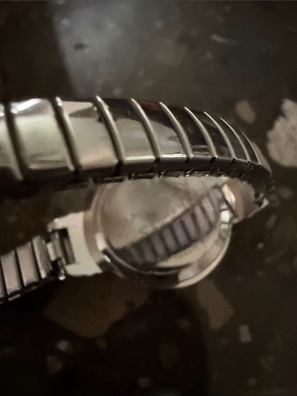 Silver Crystal Accent Stretch Watch - Picture 3 of 4